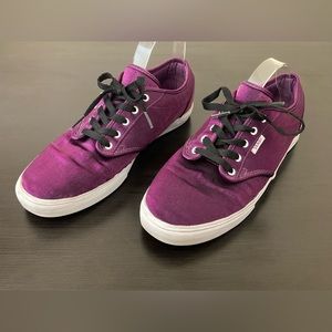 Vans Dark Purple Satin Shiny Atwood Sneakers Size 9.5